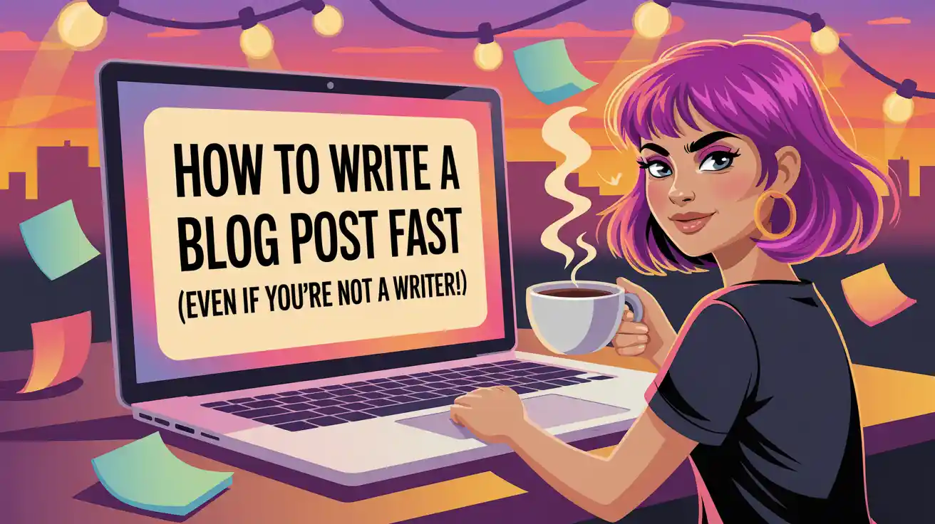 How to write a blog post fast (Even If You’re Not a Writer)!